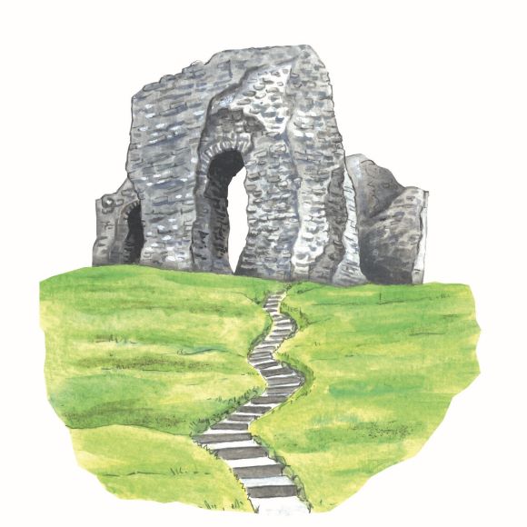 Christchurch Castle Illustration