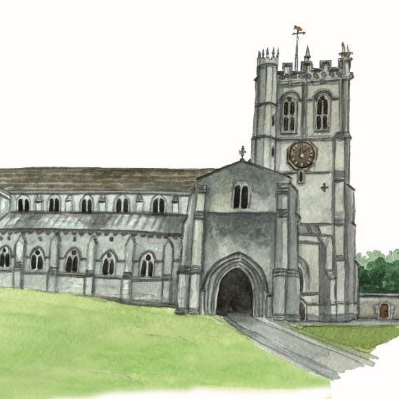 Christchurch Priory Illustration