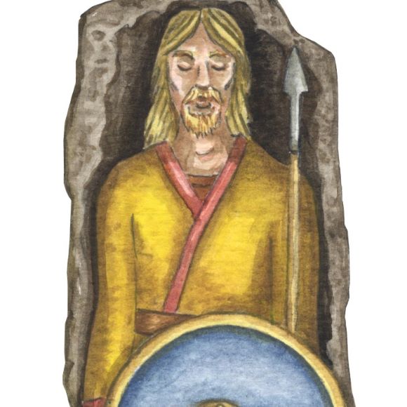 Saxon Grave Illustration
